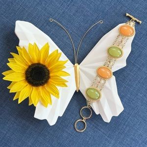 💥Host Pick💥Green and Orange Oval Design Toggle Clasp Bracelet